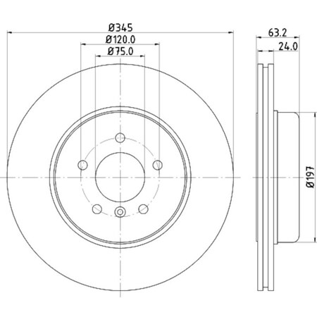 Pagid Brakes Brake Disc, 355119341 355119341